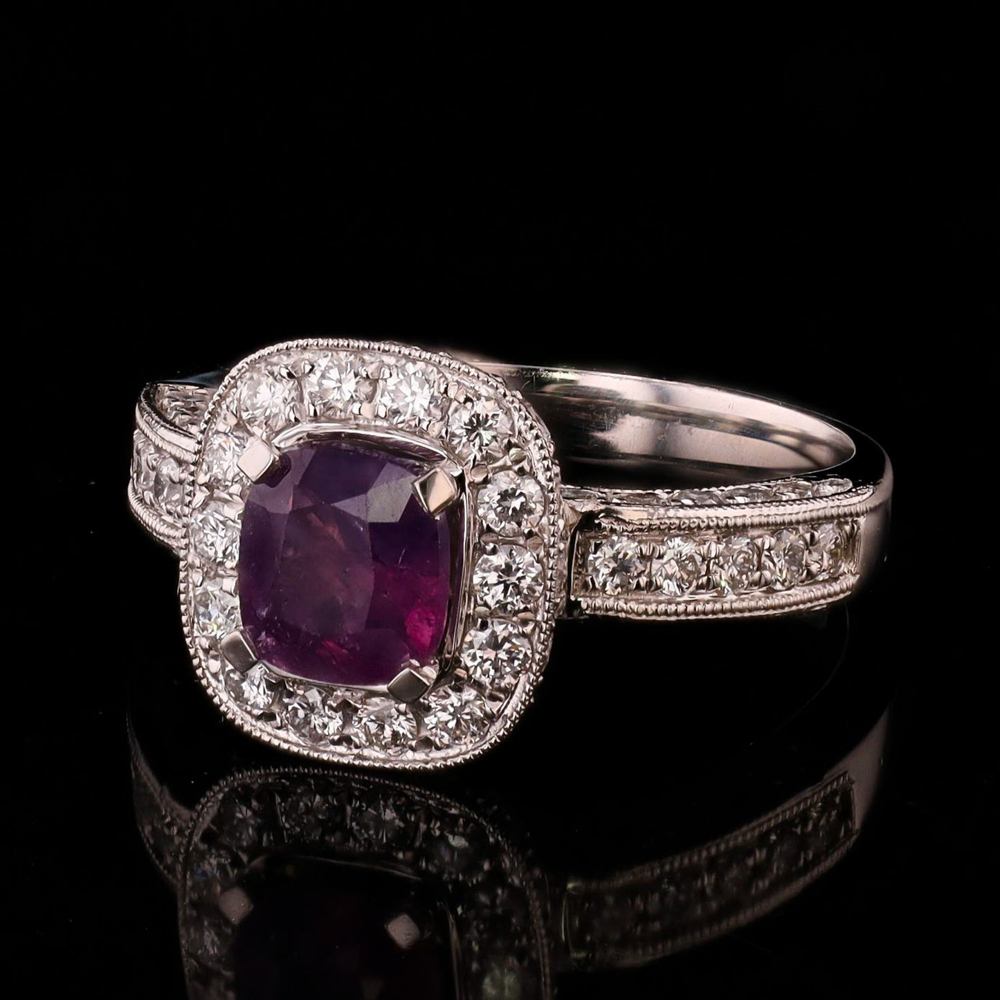 1.10ct J COLOR I1 CLARITY CENTER Diamond 14K Yellow and White Gold Ring (1.47ctw Diamonds)