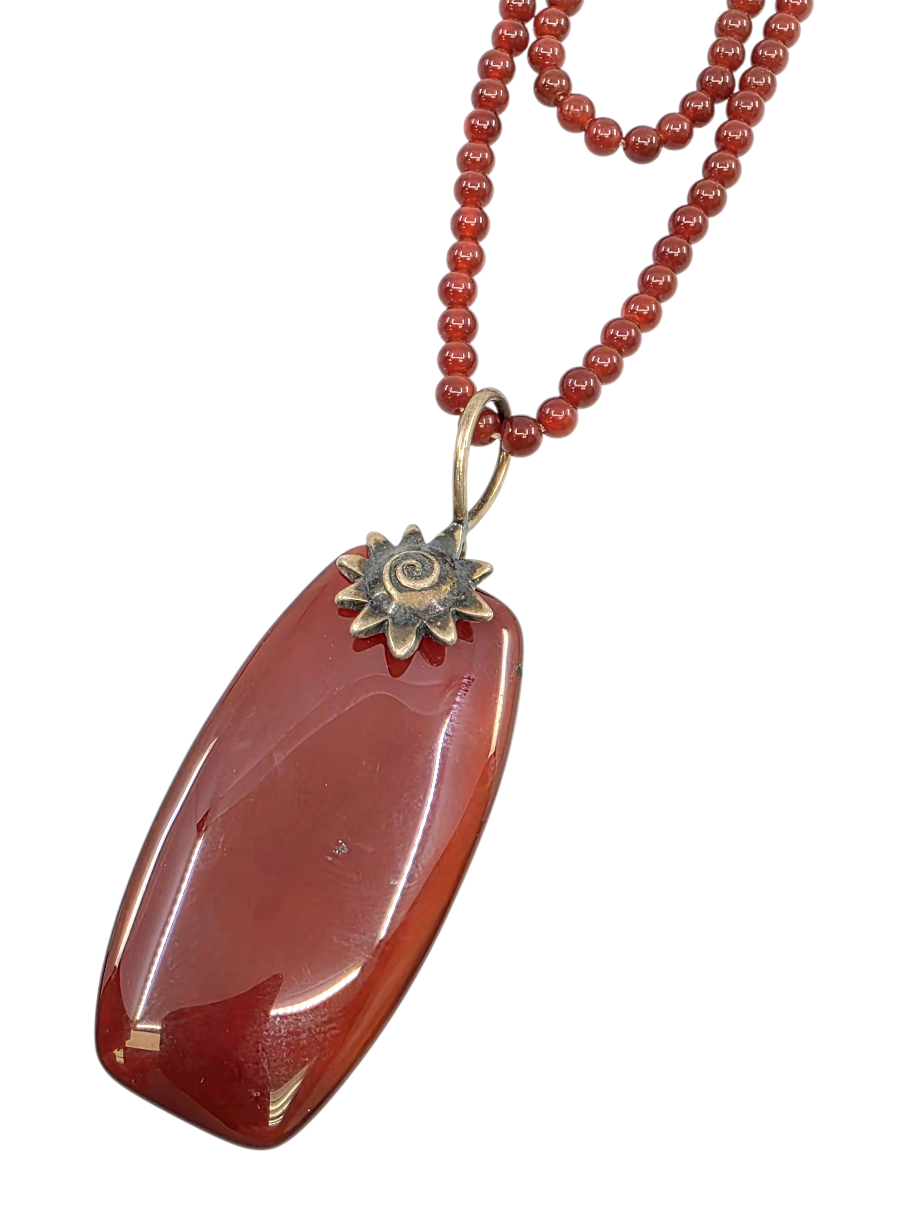CARNELIAN STERLING SILVER BRACELET