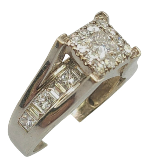14k white gold diamond ring