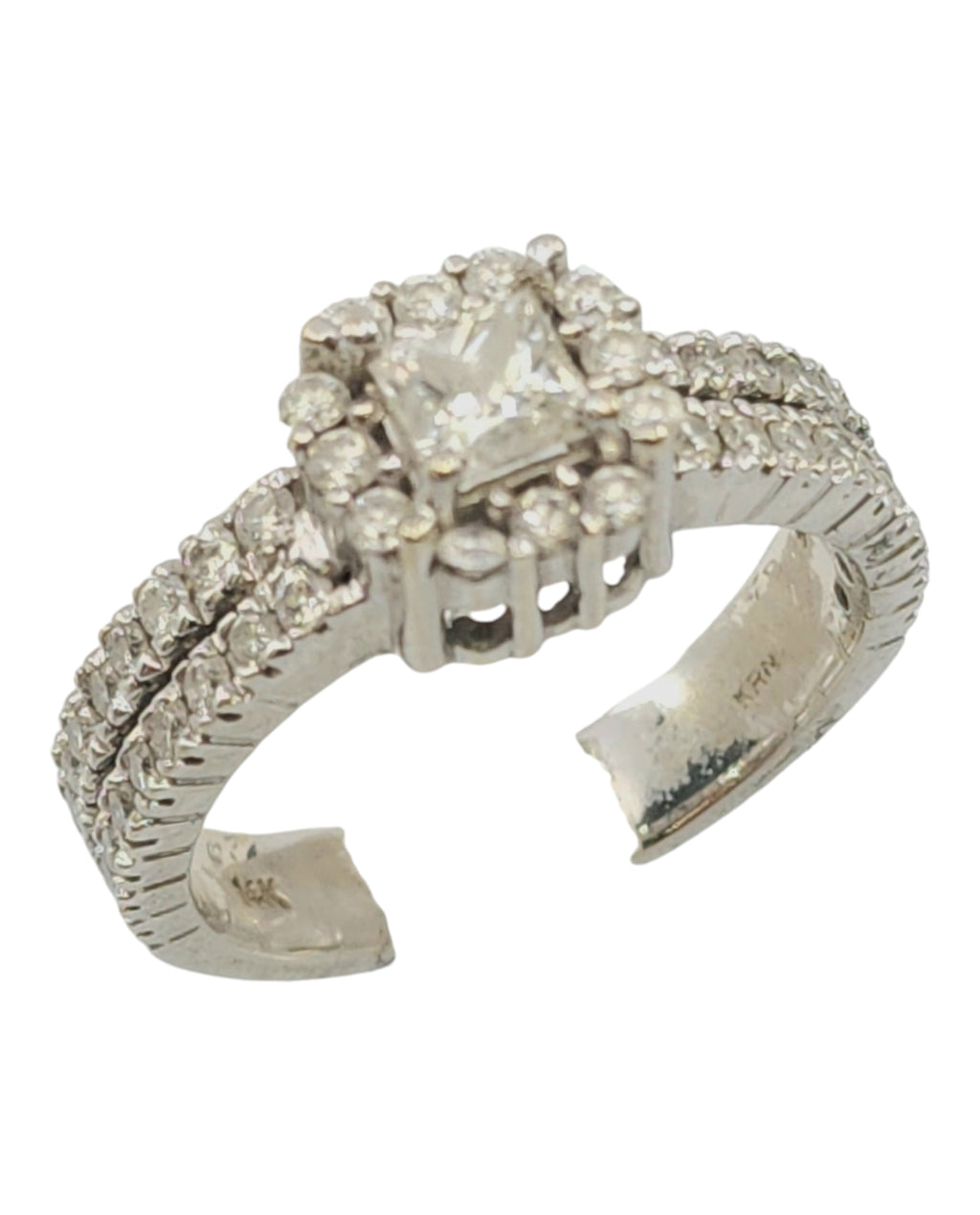 14k white gold diamond ring