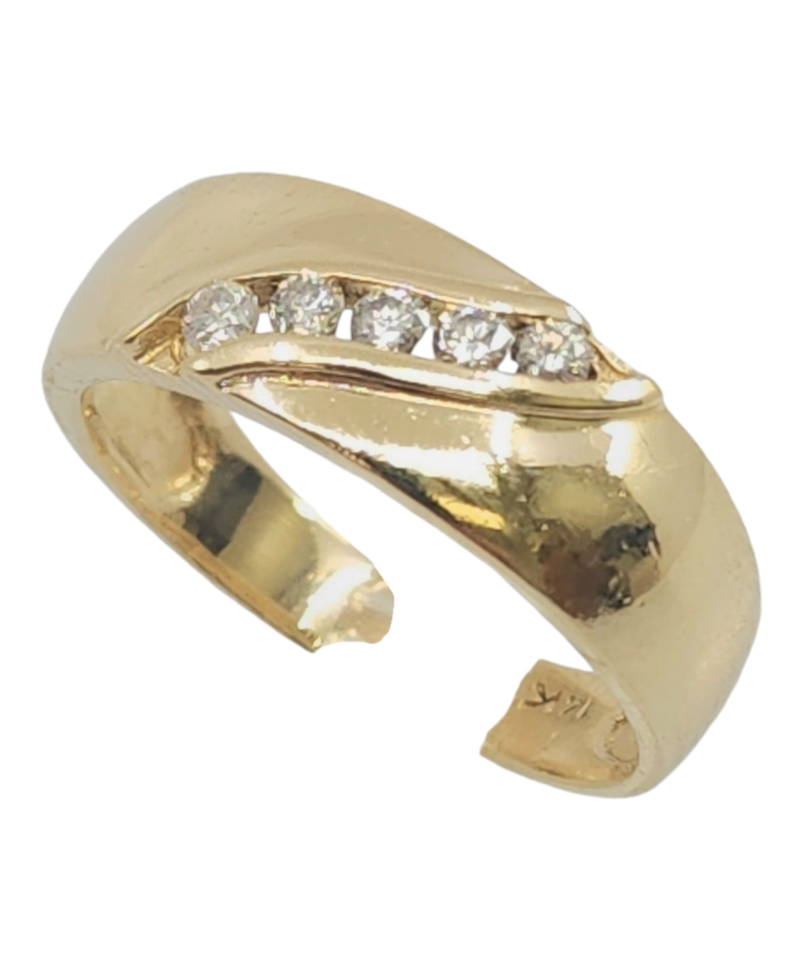 14k yellow gold diamond ring