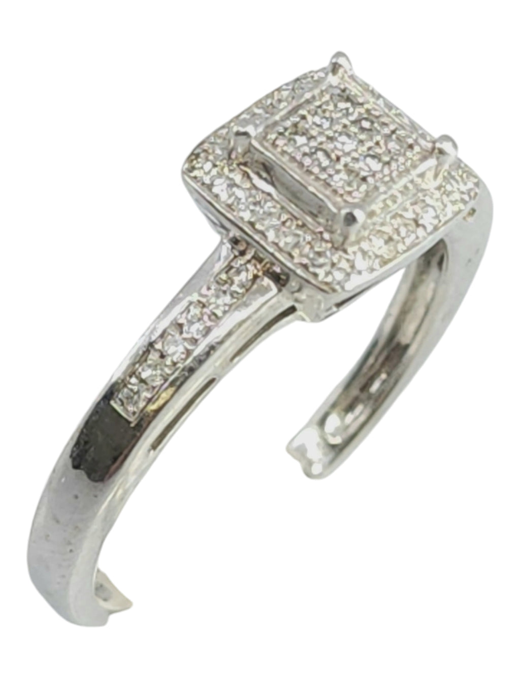 10k white gold diamond ring