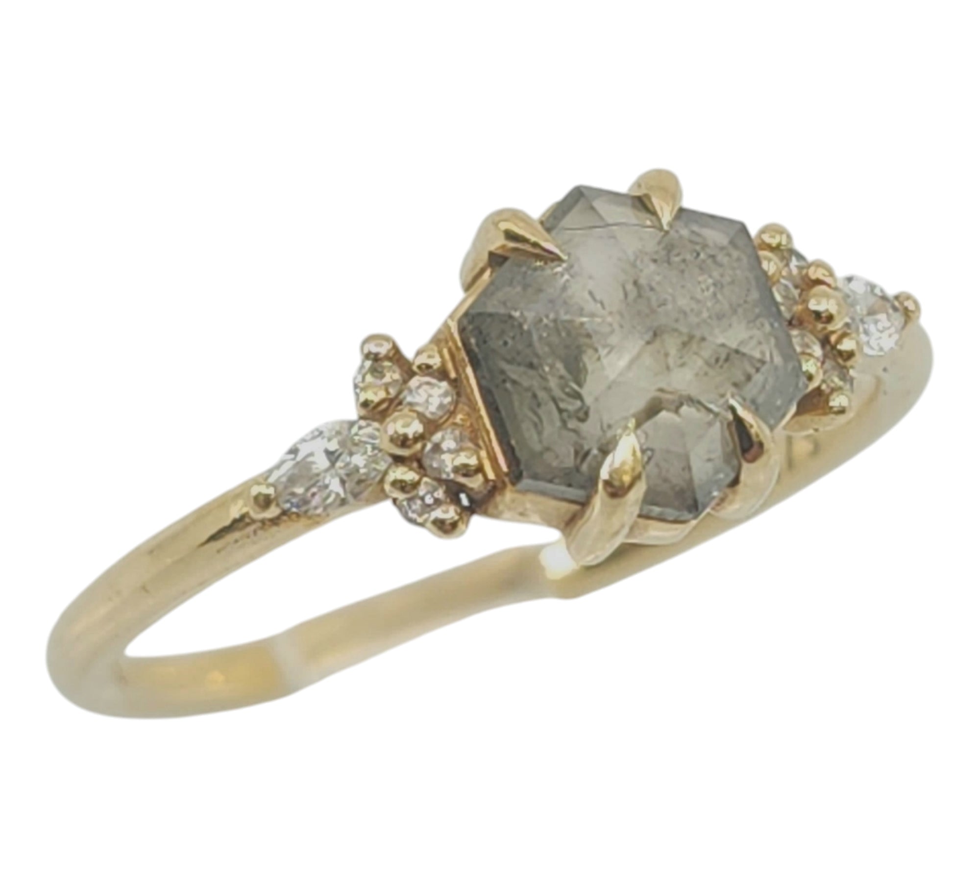 14k Yellow Gold Diamond Ring