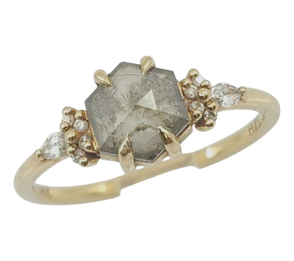 14k Yellow Gold Diamond Ring