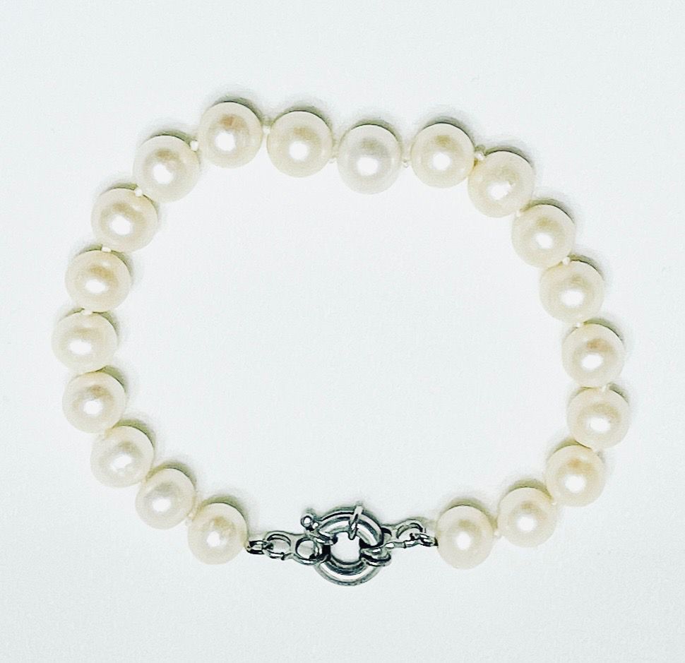 Pearl and Silver Bracelet