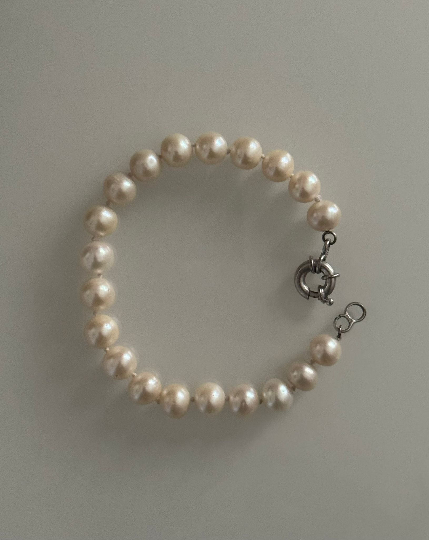 Pearl and Silver Bracelet