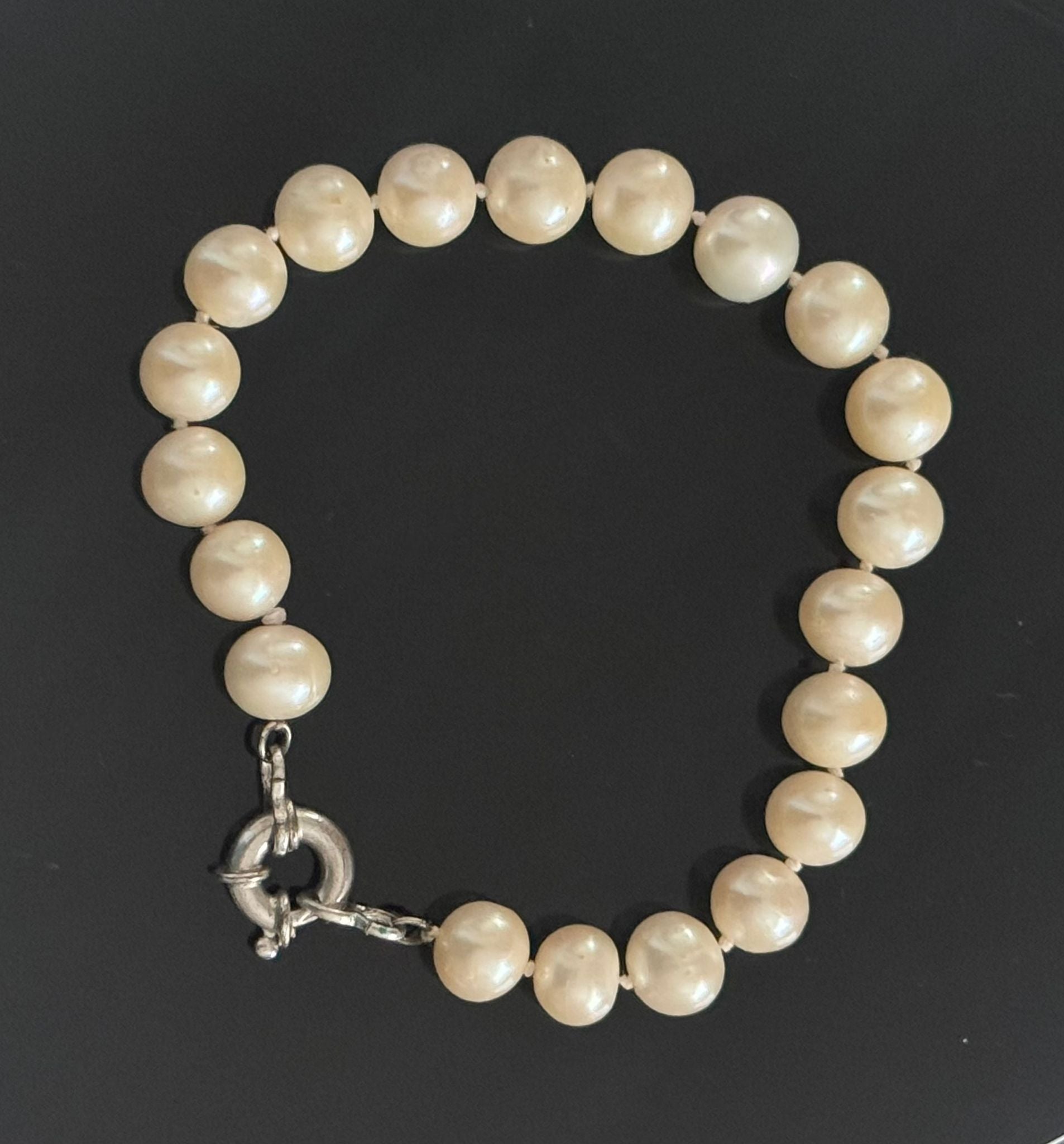 Pearl and Silver Bracelet