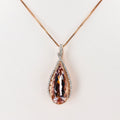 8.24ct Morganite and 0.45ctw Diamond 14K Rose and White Gold Pendant