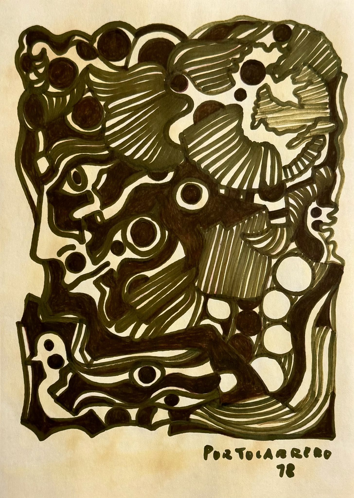 Rene Portocarrero ink on paper