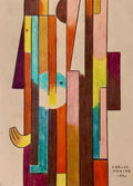 Carlos Merida mixed media on board