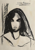 Victor Manuel "Girl" carbon on paper