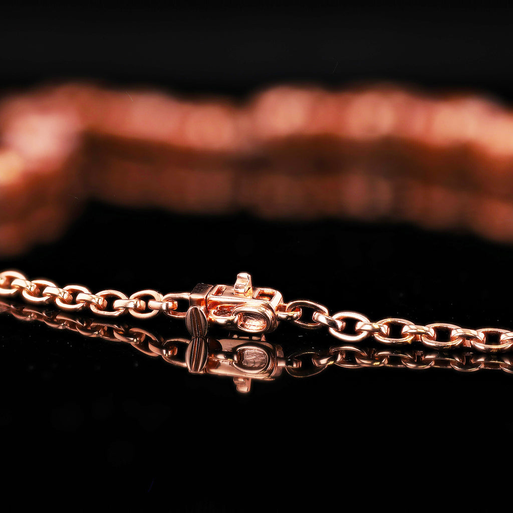 34.58ctw Morganite and 0.70ctw Diamond 14K Rose Gold Necklace