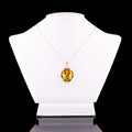 18.93ct Citrine and 0.33ctw Diamond 14K Yellow Gold Pendant