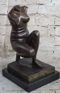 Signed Barbedienne Nude Female Torso Bronze
