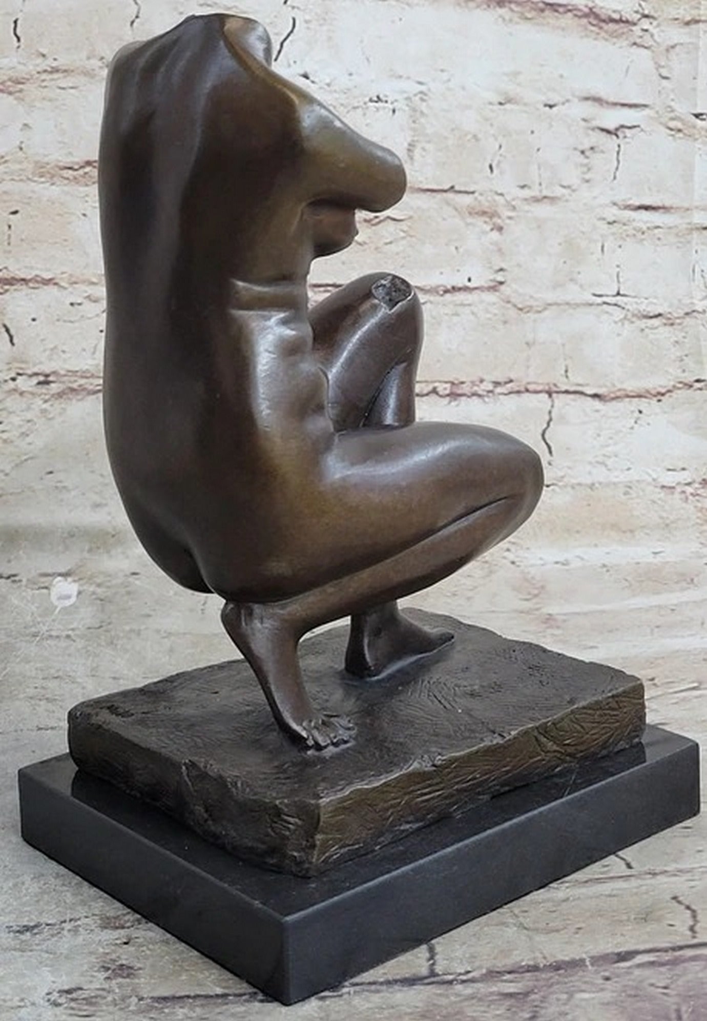 Signed Barbedienne Nude Female Torso Bronze