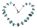 Antique Native American Navajo sterling silver turquoise nuggets heishi Shell necklace