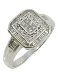 14k white gold ladies diamond ring