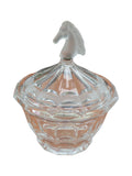 Vintage Horse Head glass candy bowl dish
