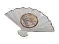 Chokin Art 24k Gold Edged Fan Shaped Decorative Limited Edition 9500 Owl Japan