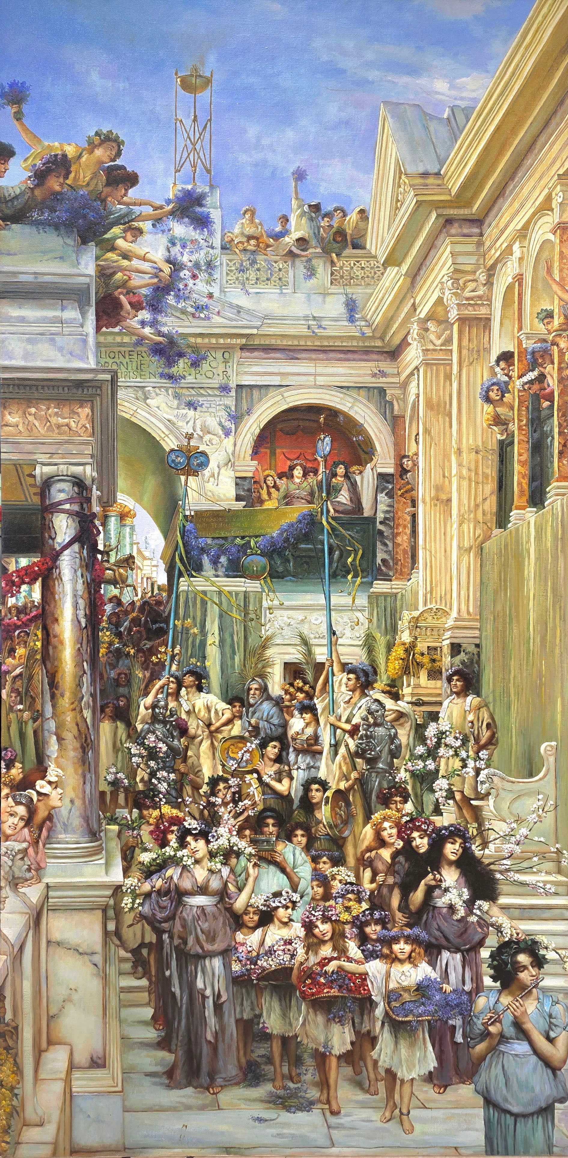after Lawrence Alma Tadema oil on Canvas