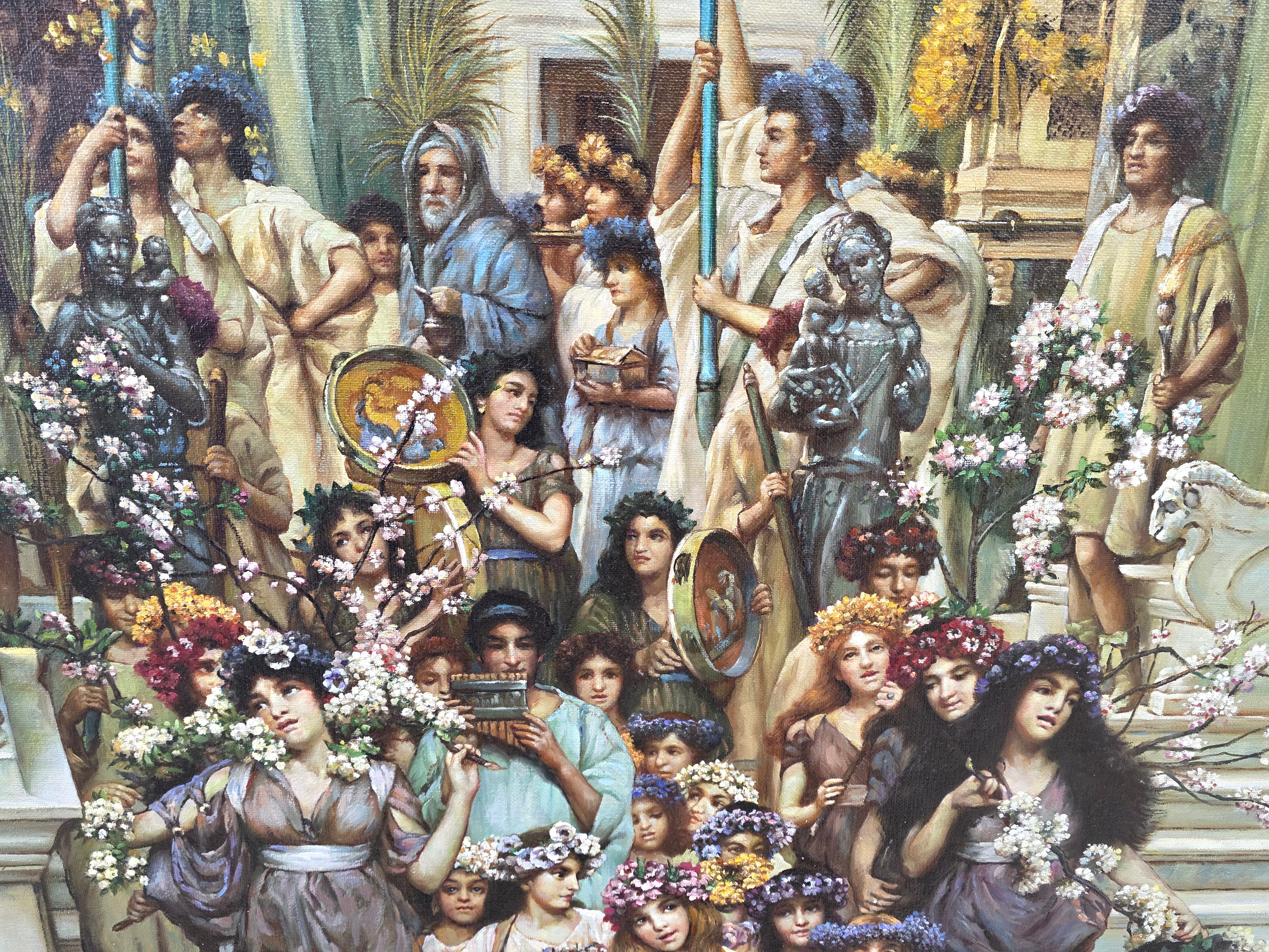 after Lawrence Alma Tadema oil on Canvas
