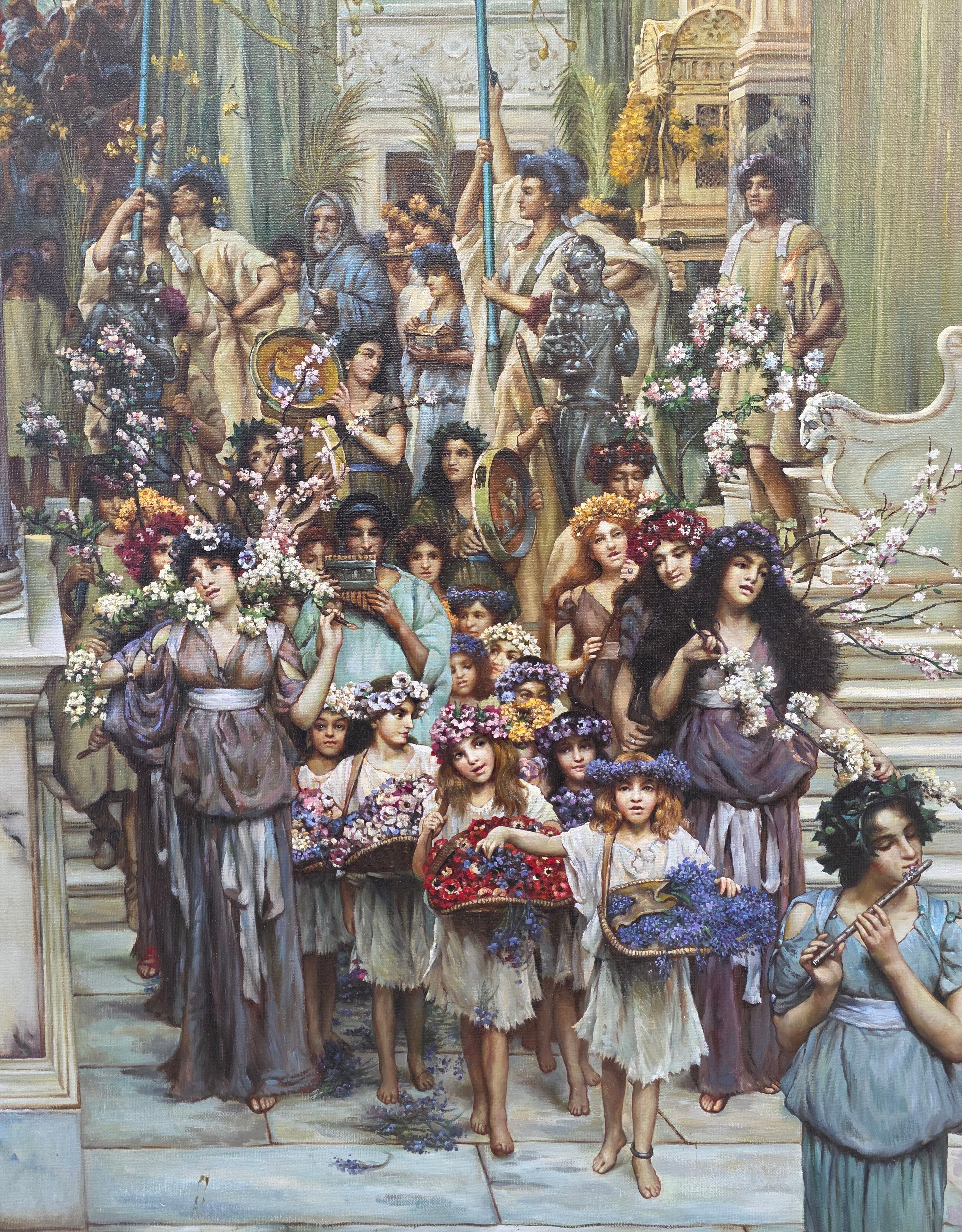after Lawrence Alma Tadema oil on Canvas