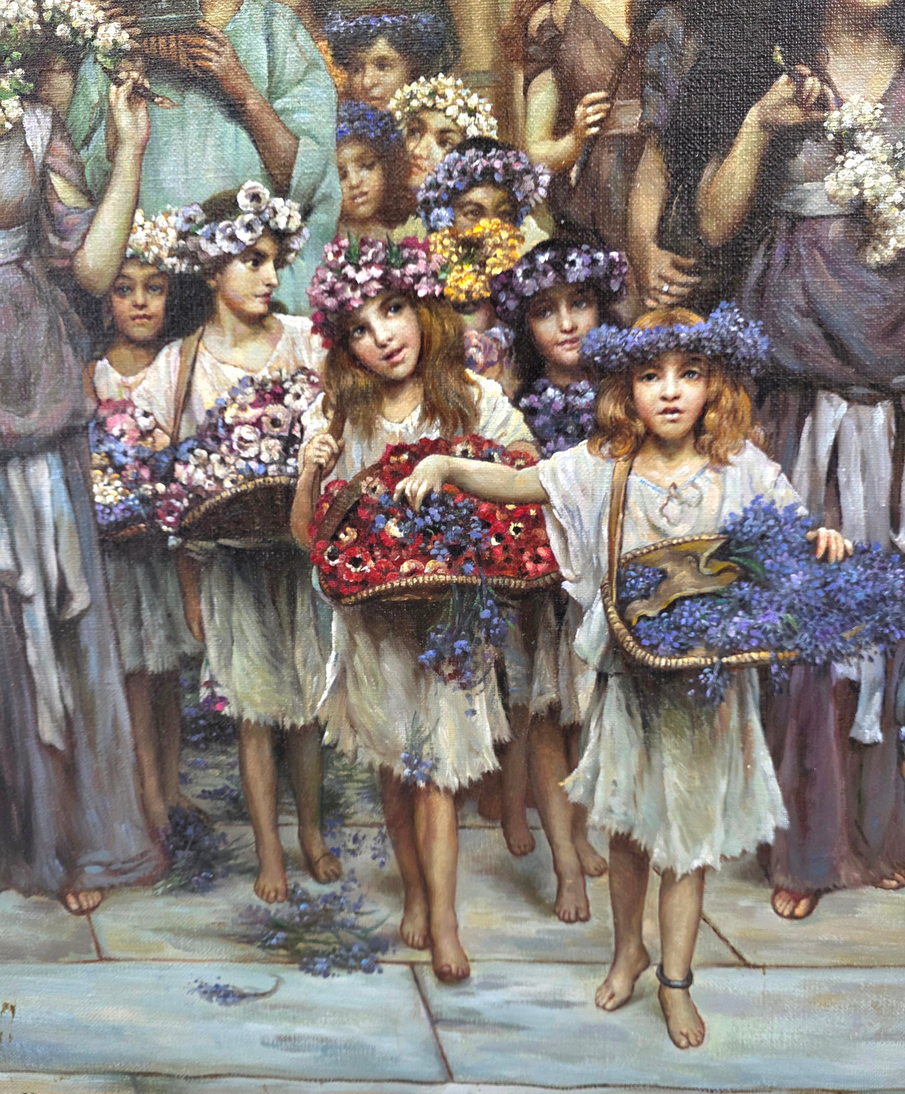 after Lawrence Alma Tadema oil on Canvas
