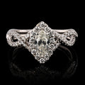 0.53ct CENTER SI2 CLARITY Diamond 18K White Gold Ring (0.94ctw Diamonds)