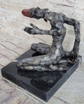 Grotesque Evil Monster Zombie Nude Figure Bronze Sculpture Statue