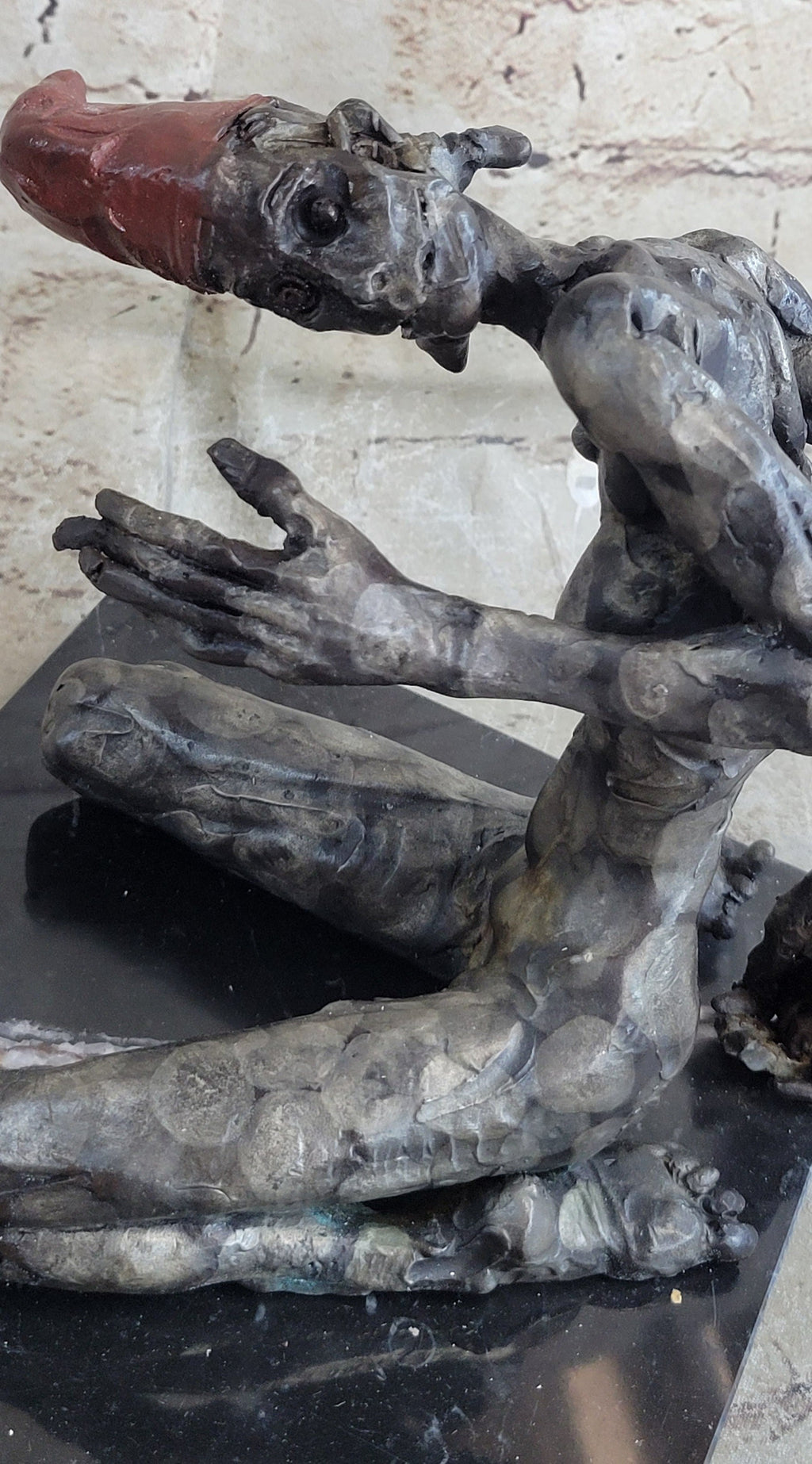 Grotesque Evil Monster Zombie Nude Figure Bronze Sculpture Statue Original Art