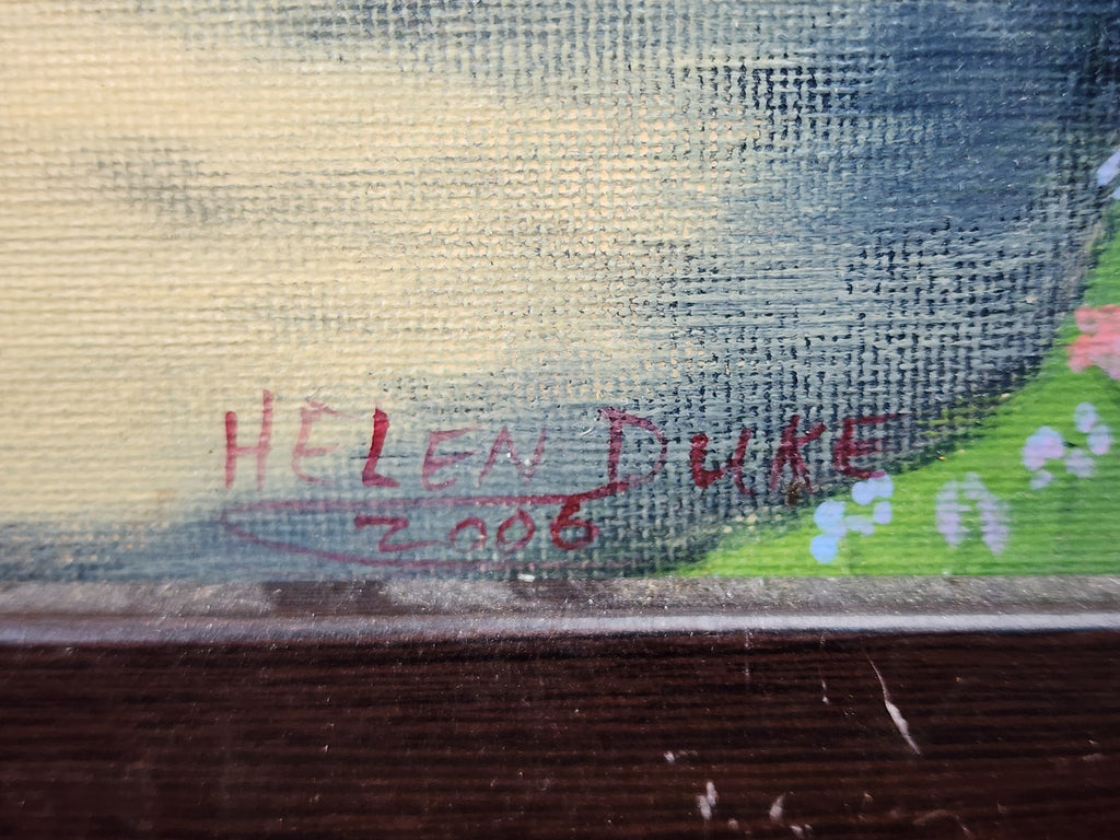 Helen Duke oil on canvas board