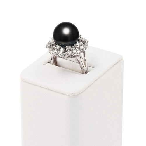 12.20mm South Sea Pearl and 1.45ctw Diamond Platinum Ring