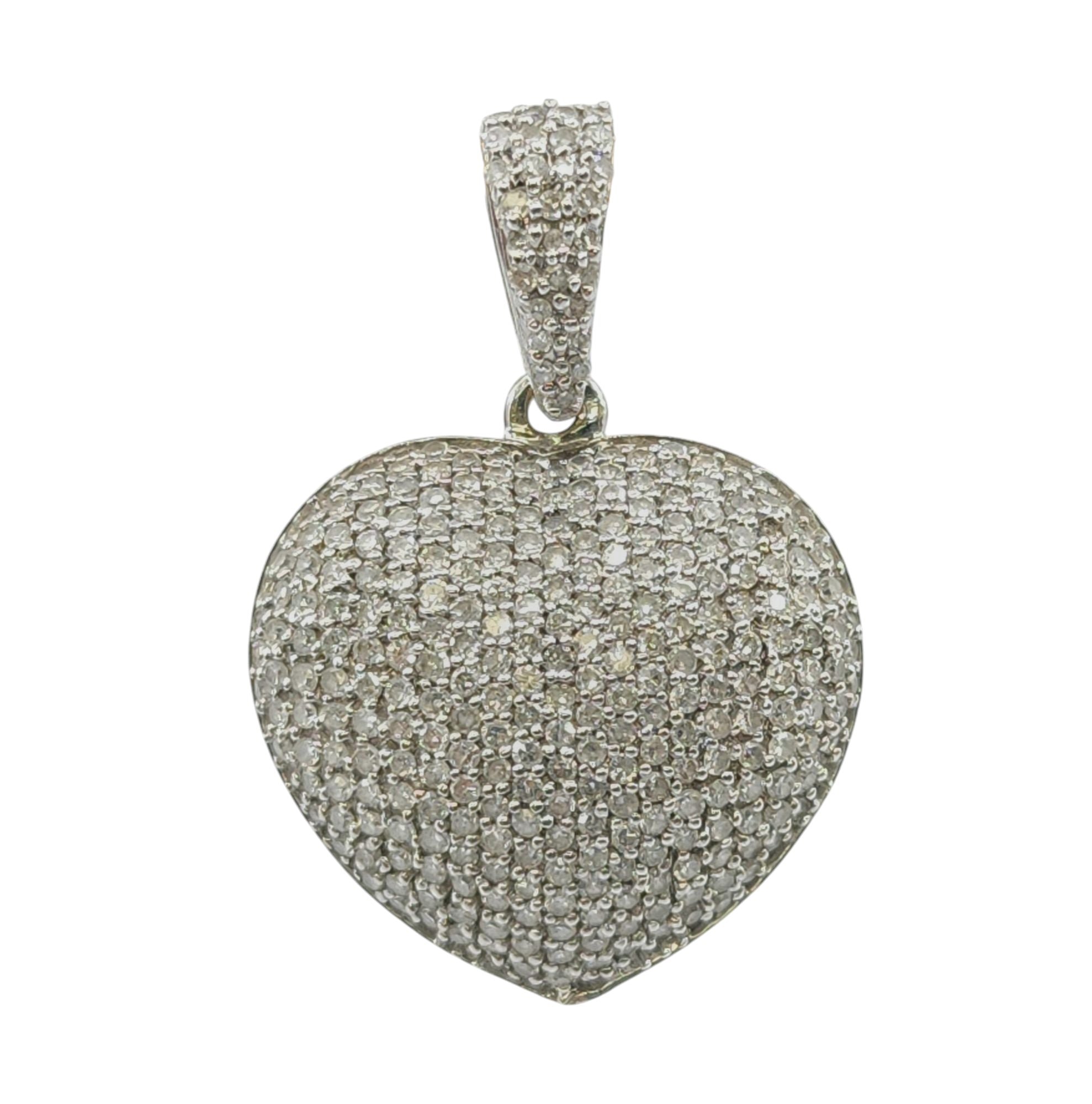 Diamond Heart Charm Pendant