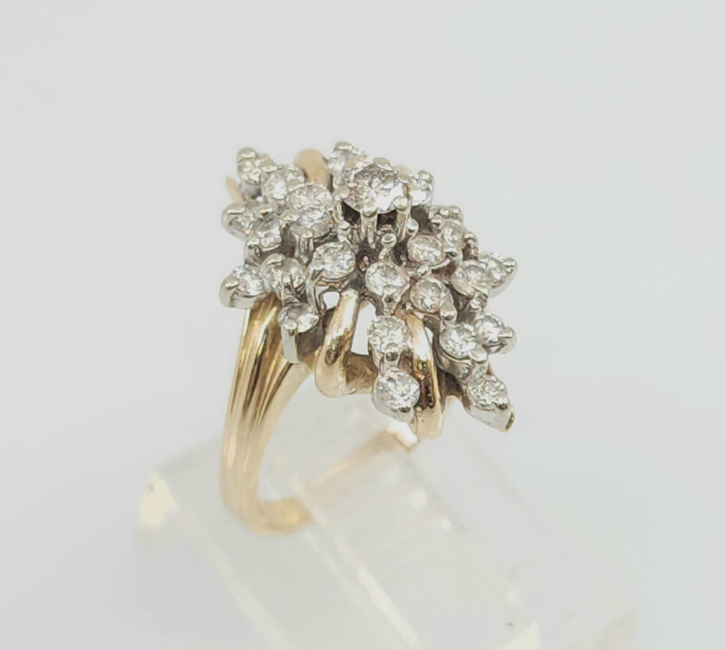 Vintage 14k yellow diamond ring