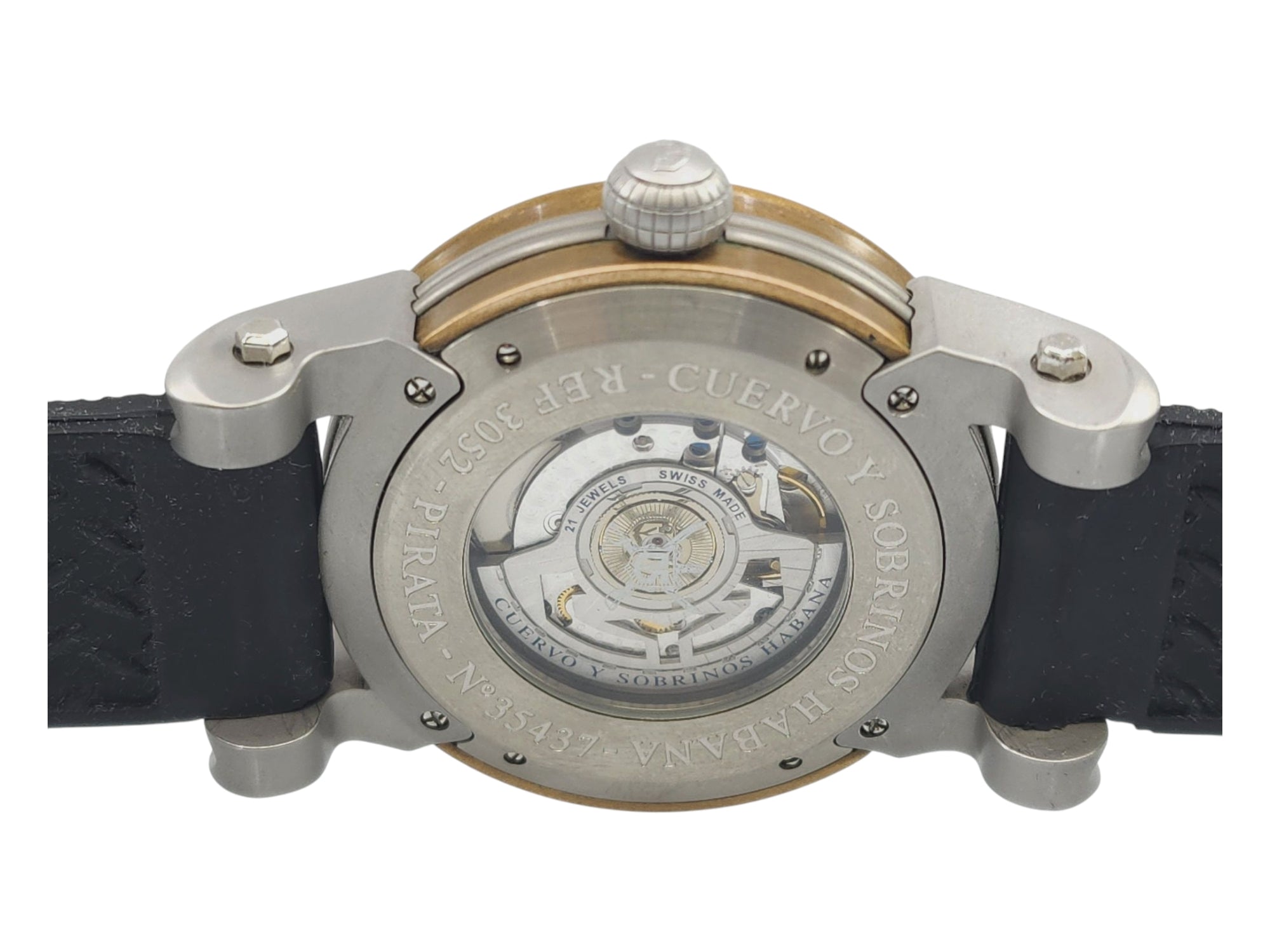 Cuervo Y Sobrinos Torpedo Pirata - Horas del Mundo - World time Watch