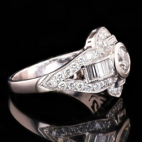 0.55ct I COLOR I1 CLARITY CENTER Diamond Platinum Ring (1.44ctw Diamonds)