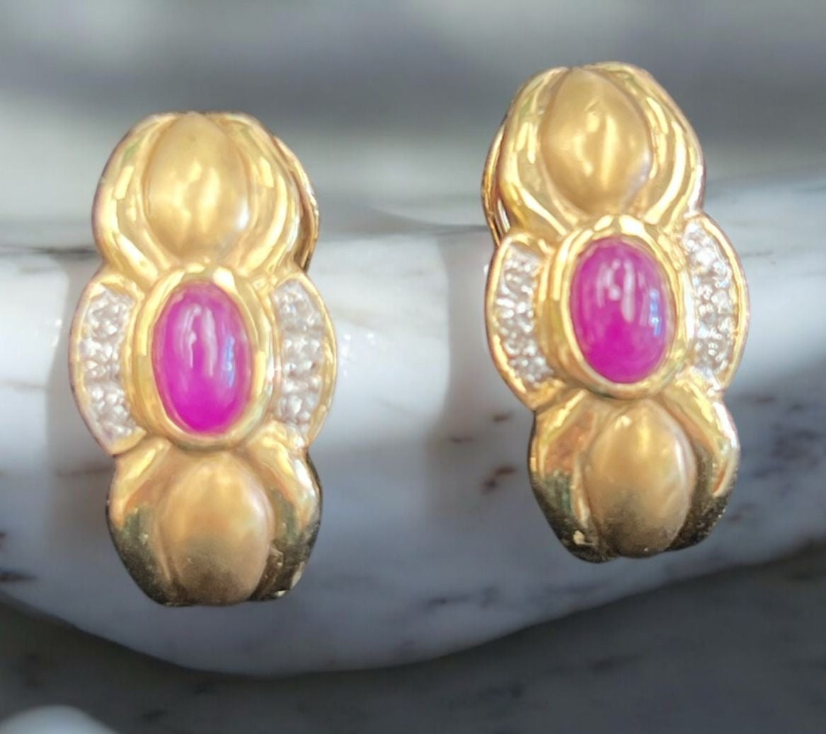 Ruby earrings