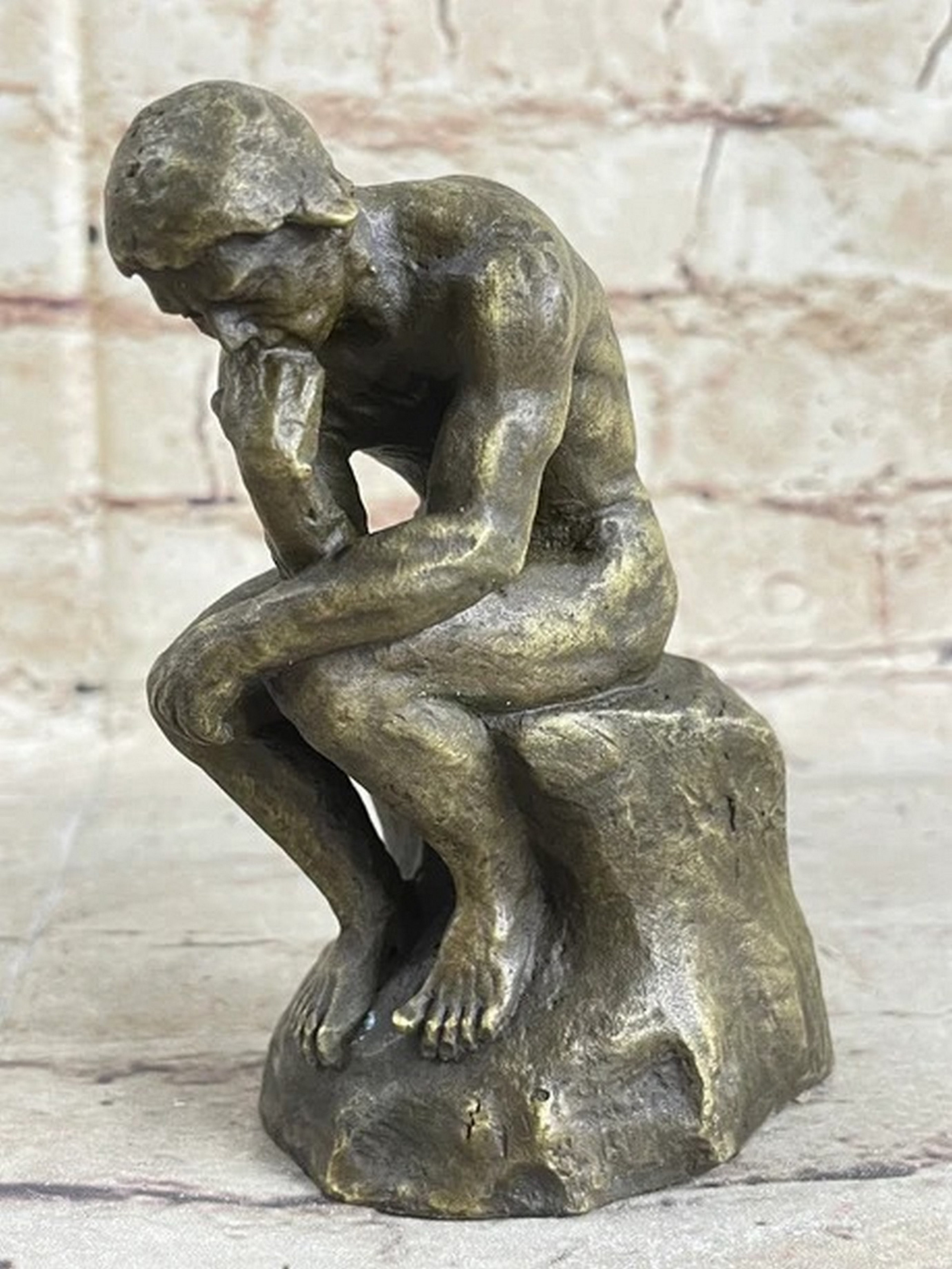Minatare Famous Rodin Thinker Bronze Sculpture Figurine Statue Figure