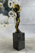 J.erte Nude Woman in Gold Bronze