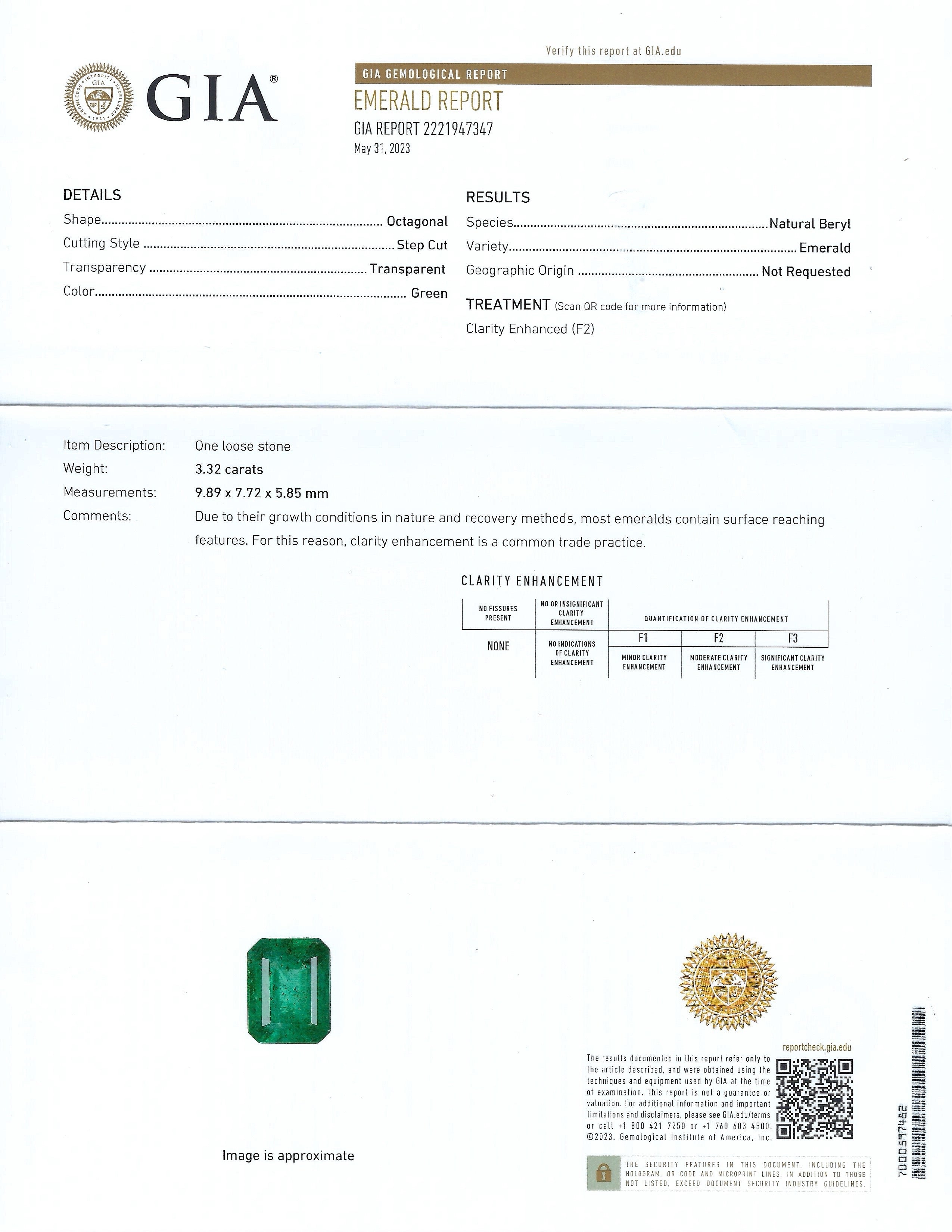 3.32ct Emerald and 1.60ctw Diamond Platinum Ring (GIA CERTIFIED)