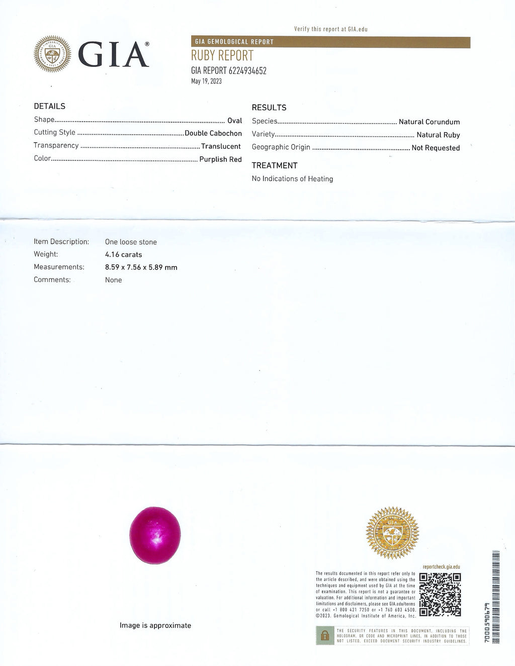 4.16ct UNHEATED Ruby and 0.68ctw Diamond Platinum Ring (GIA CERTIFIED)