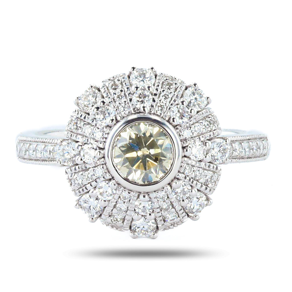 0.60ct K COLOR SI2 CLARITY CENTER Diamond Platinum Ring (1.13ctw Diamonds)