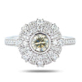 0.60ct K COLOR SI2 CLARITY CENTER Diamond Platinum Ring (1.13ctw Diamonds)