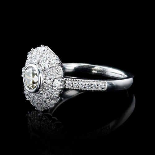 0.60ct K COLOR SI2 CLARITY CENTER Diamond Platinum Ring (1.13ctw Diamonds)