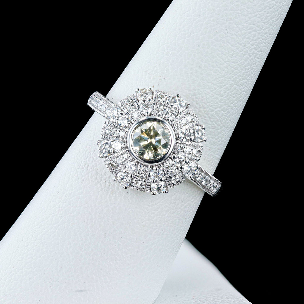 0.60ct K COLOR SI2 CLARITY CENTER Diamond Platinum Ring (1.13ctw Diamonds)