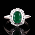 1.68ct Emerald and 0.28ctw Diamond Platinum Ring