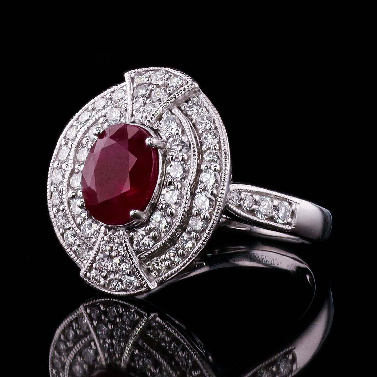 2.11ct BURMESE Ruby and 0.75ctw Diamond Platinum Ring (GIA CERTIFIED)