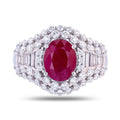 2.58ct BURMESE Ruby and 1.28ctw Diamond Platinum Ring (GIA CERTIFIED)