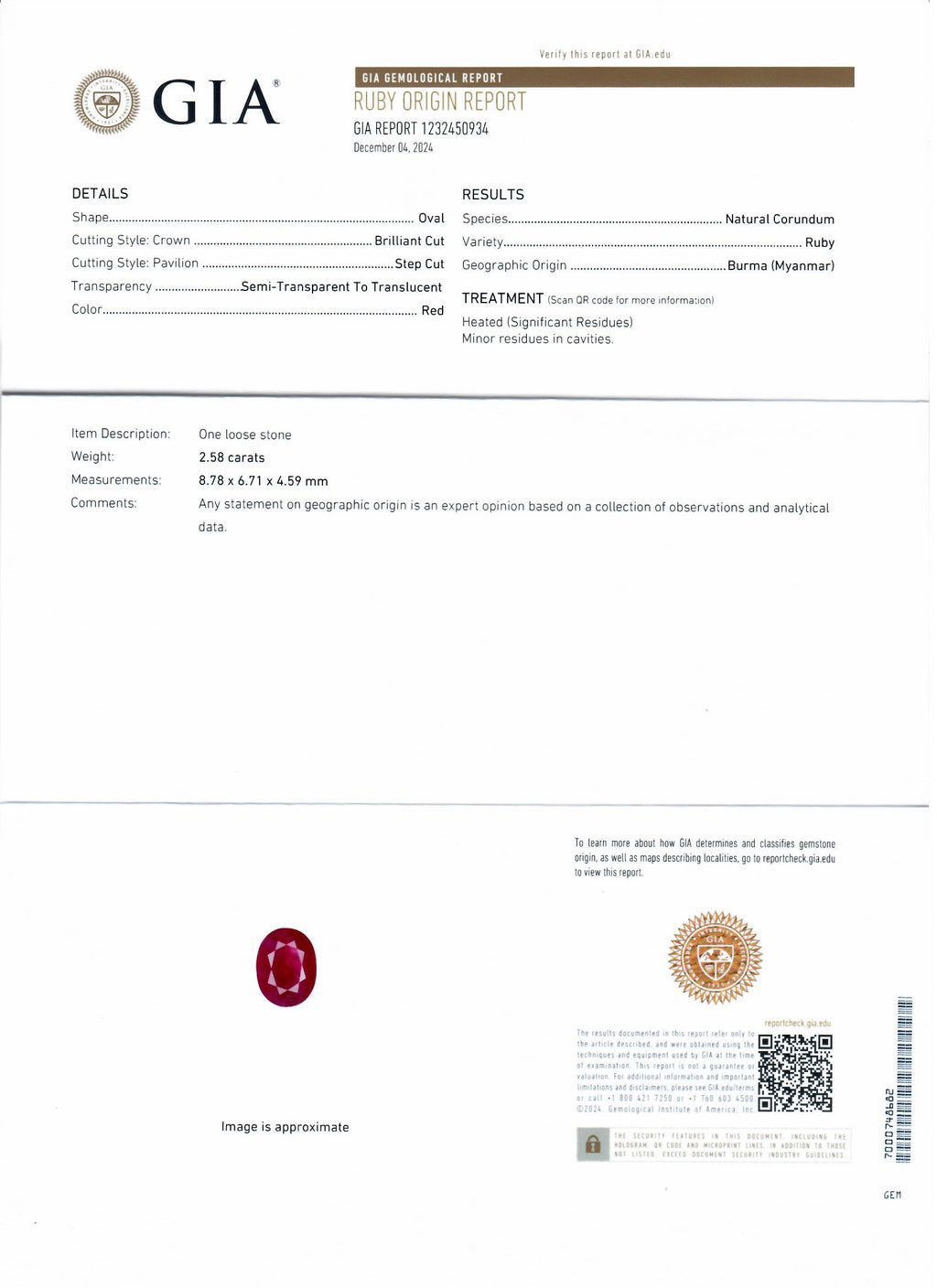 2.58ct BURMESE Ruby and 1.28ctw Diamond Platinum Ring (GIA CERTIFIED)