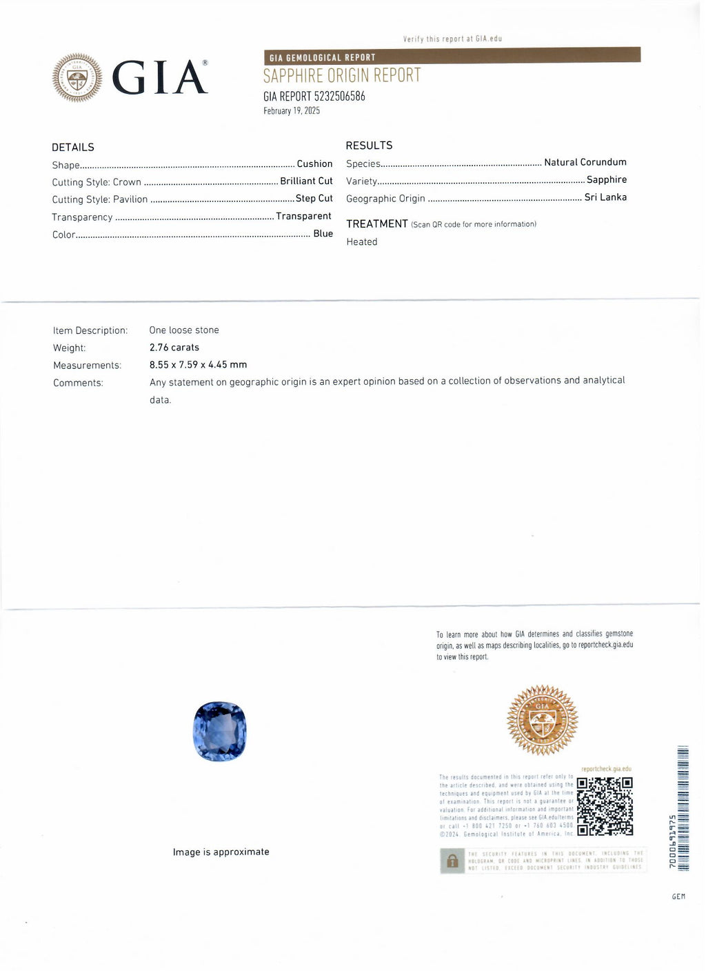 2.76ct Blue Sri Lanka Sapphire and 1.08ctw Diamond 14K White Gold Ring (GIA CERTIFIED)